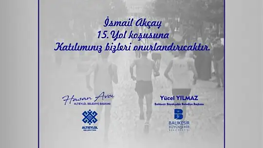 15. İsmail Akçay Yol Koşusu 3 Eylül Günü Koşulacak