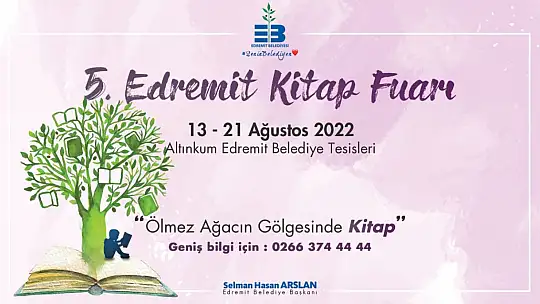 5. Edremit Kitap Fuarı 13 Ağustos'ta Başlıyor!