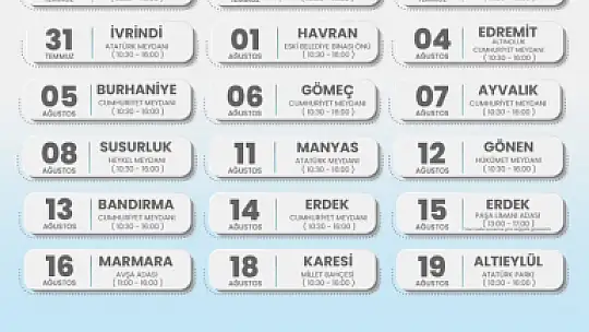 Can Dost, Temmuz-Ağustos Programına Bigadiç'ten Başlıyor