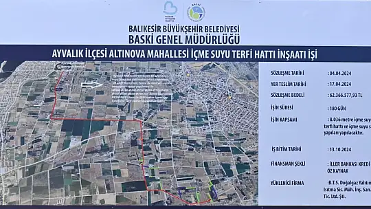 Başkan Akın:'Ayvalık'ın su sorununu tarihe gömecek ilk adımı attık'