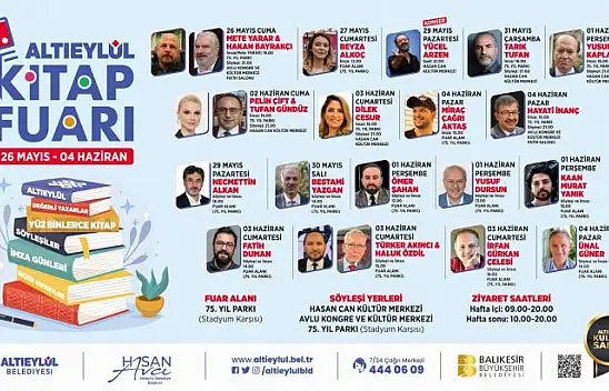 3. Altıeylül Kitap Fuarı kapılarını açıyor