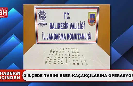 3 İlçede Tarihi Eser Kaçakçılarına Operasyon