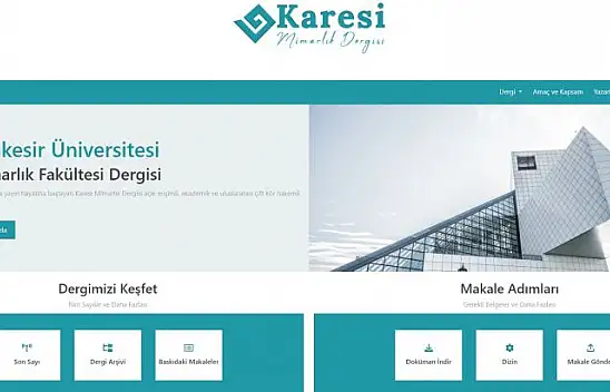 BAÜN Mimarlık Fakültesi 'Karesi Mimarlık Dergisi' Yayın Hayatına Başladı