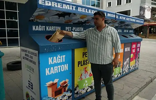 Edremit'te Mobil Atık Getirme Noktaları Kuruluyor