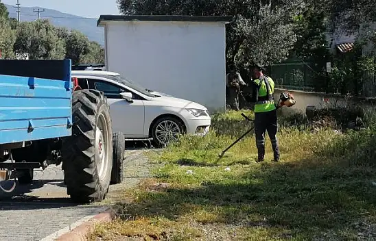 Edremit'te Yeşil Alanlara Bahar Bakımı