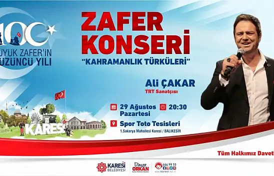 Karesi Belediyesi'nden Zafer Konseri