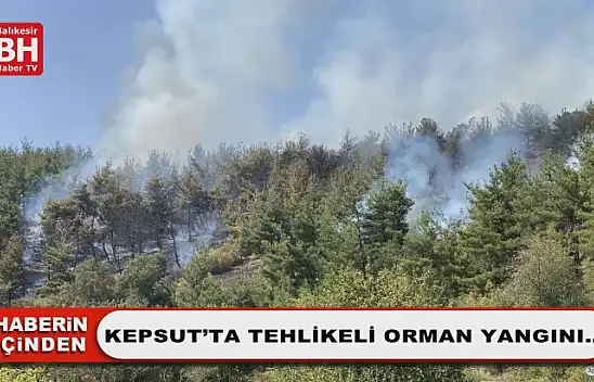 Kepsut'ta Tehlikeli Orman Yangını…