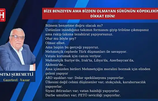 Sıtkı Şeremetli - Köşe Yazısı