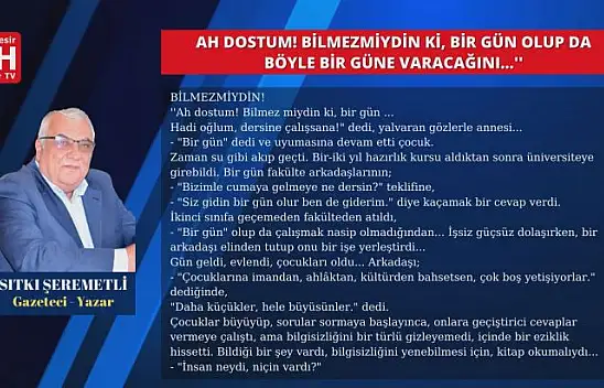 Sıtkı Şeremetli - Köşe Yazısı