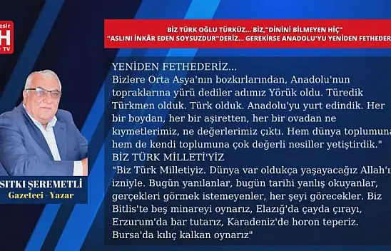 Sıtkı Şeremetli - Köşe Yazısı