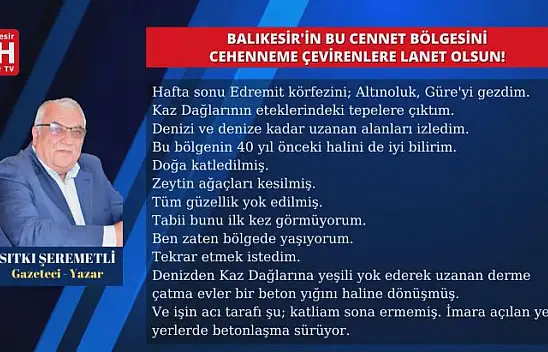 Sıtkı Şeremetli – Köşe Yazısı