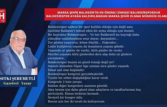 Sıtkı Şeremetli – Köşe Yazısı