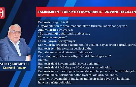 Sıtkı Şeremetli – Köşe Yazısı