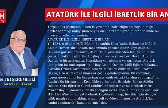 Sıtkı Şeremetli – Köşe Yazısı