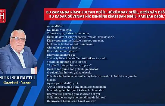 Sıtkı Şeremetli – Köşe Yazısı