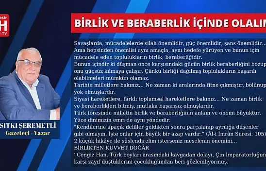 Sıtkı Şeremetli – Köşe Yazısı