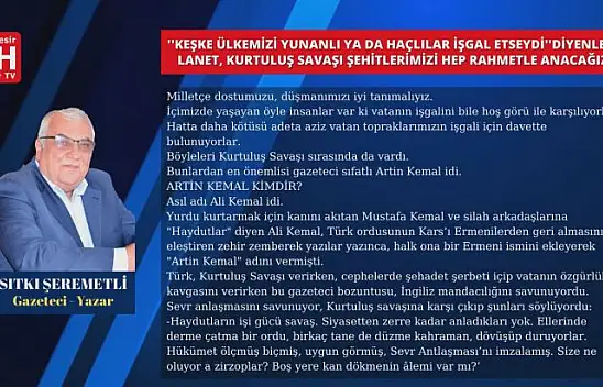 Sıtkı Şeremetli – Köşe Yazısı