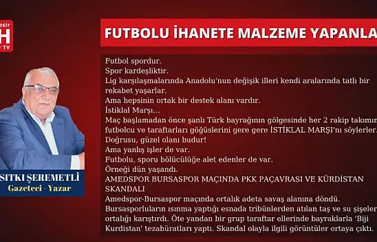 Sıtkı Şeremetli – Köşe Yazısı