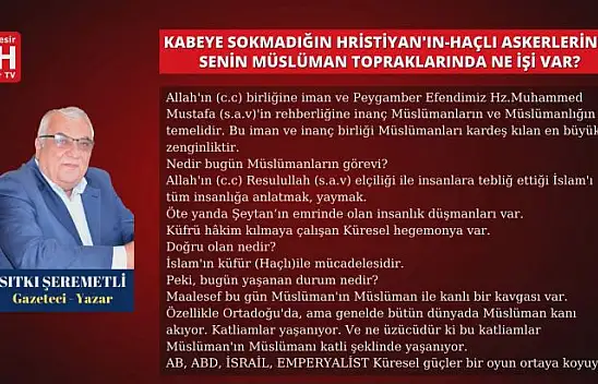 Sıtkı Şeremetli – Köşe Yazısı
