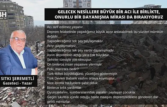 Sıtkı Şeremetli – Köşe Yazısı