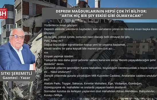 Sıtkı Şeremetli – Köşe Yazısı