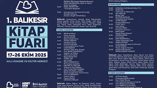 Balıkesir'in ilk büyük kitap fuarı kapılarını açıyor