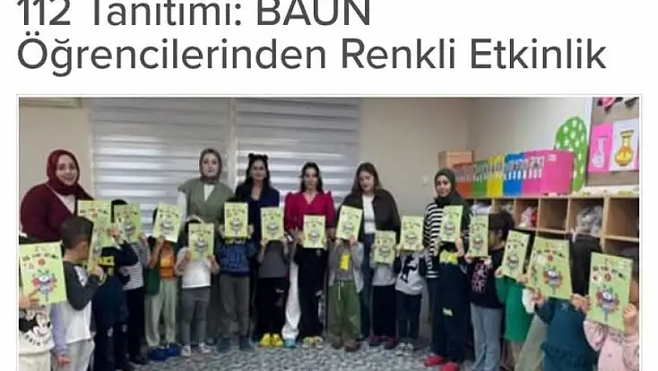 Balıkesir’de Miniklere Eğlenceli 112 Tanıtımı: BAÜN Öğrencilerinden Renkli Etkinlik
