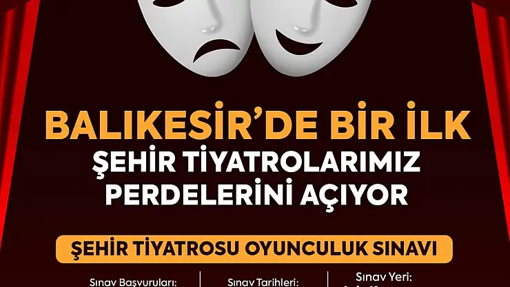 Artık Balıkesir'in de bir 'Şehir Tiyatrosu' olacak