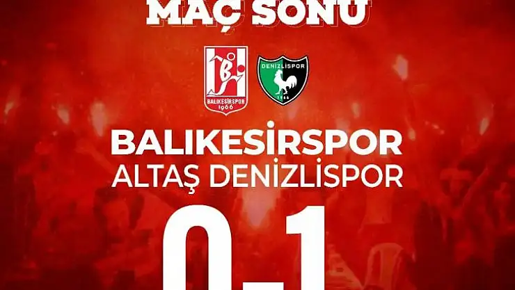 Balıkesirspor mağlubiyet serisine devam etti