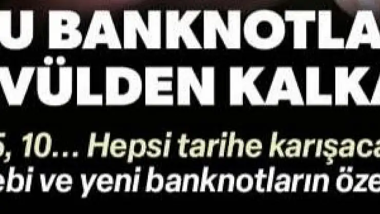 Bu banknotlar tedavülden kalkacak: Hepsi tarihe karışacak