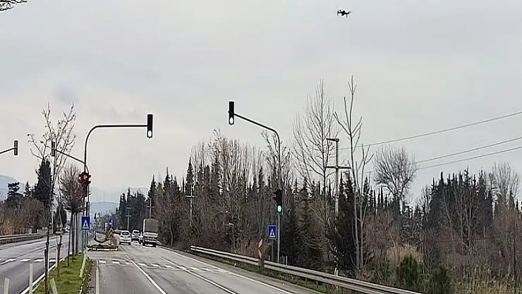 Drone İle Havadan Trafik Denetimi Yapıldı
