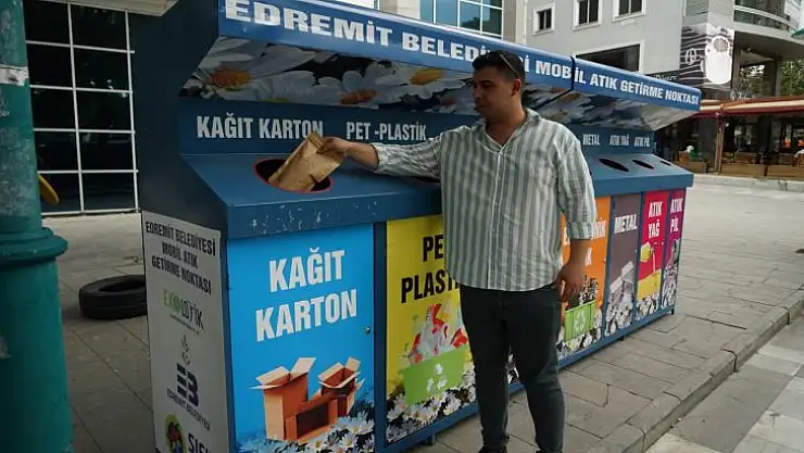 Edremit'te Mobil Atık Getirme Noktaları Kuruluyor