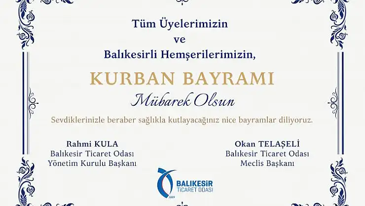 KURBAN BAYRAMI MESAJI