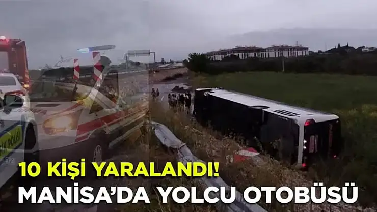 Yolcu otobüsü şarampole yuvarlandı: 10 yaralı