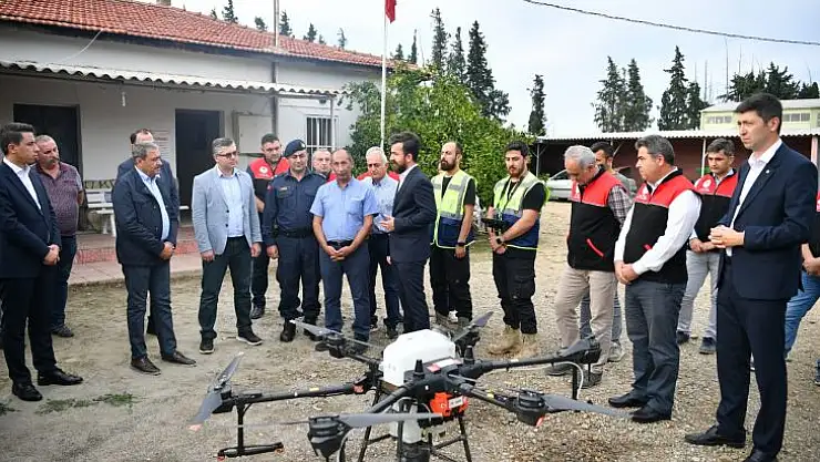 Zeytinde İnsansız Hava Aracı Projesinin İlk Denemesi Yapıldı
