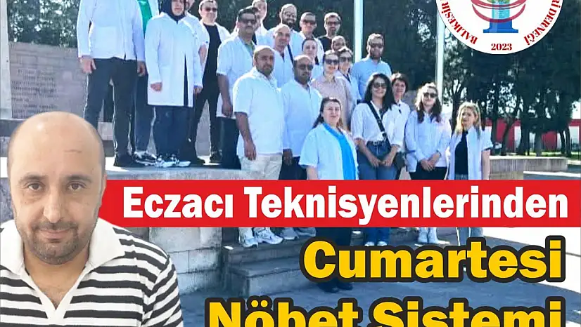 Eczacı Teknisyenlerinden Cumartesi  Nöbet Sistemi Talebi