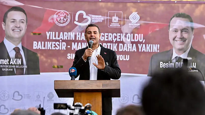 Gördes-Sındırgı yolu davul zurnayla açıldı  Akın: 'Birlik olunca her şey çok güzel oluyor'