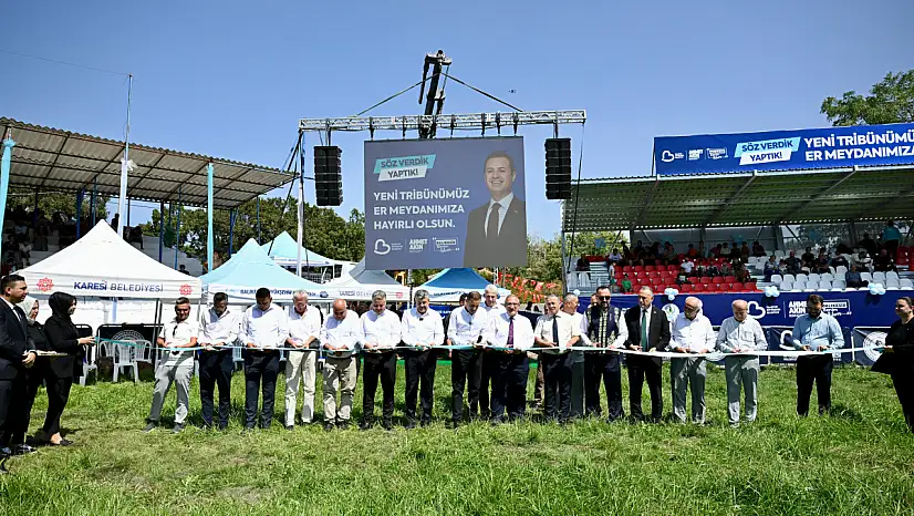 Kurtdereli Güreşleri başladı Ahmet Akın, Yeni Tribün Sözünü Tuttu