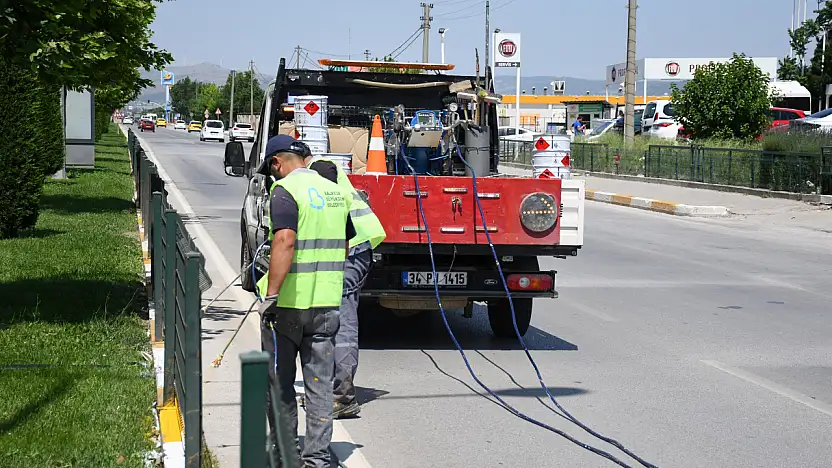 Büyükşehir'den refüjlere estetik dokunuş