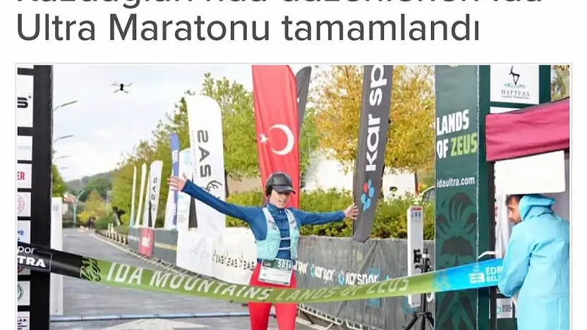 Kazdağları'nda düzenlenen İda Ultra Maratonu tamamlandı