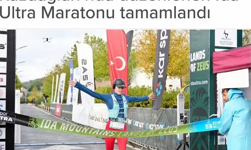 Kazdağları'nda düzenlenen İda Ultra Maratonu tamamlandı