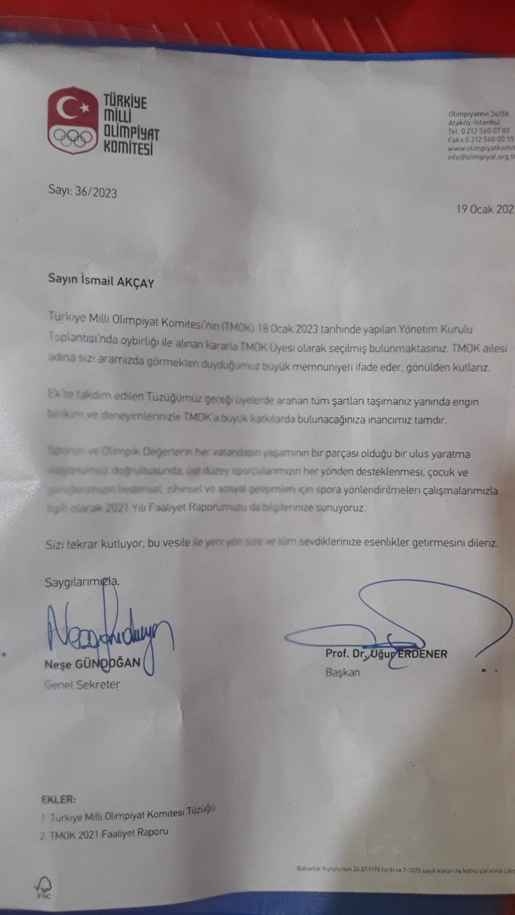 İsmail Akçay'a Büyük Onur